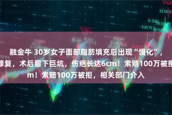 融金牛 30岁女子面部脂肪填充后出现“馒化”，在徐州进行医美修复，术后留下巨坑，伤疤长达6cm！索赔100万被拒，相关部门介入